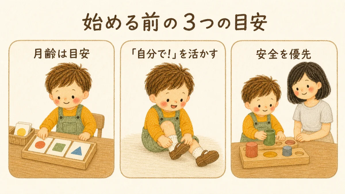 2歳のおうちモンテを始める前に。月齢はすべて目安、「自分で!」を活かす、何より安全を優先する